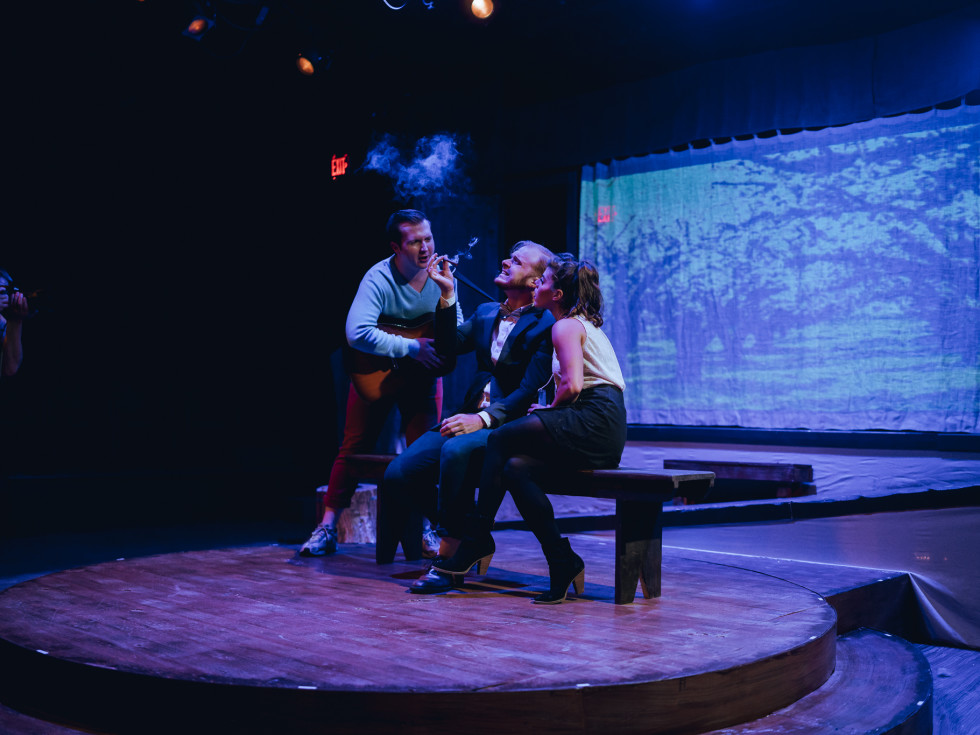 Matthew Eitzen, Dean Wray, and Rachel Reininger in The Cherry Orchard