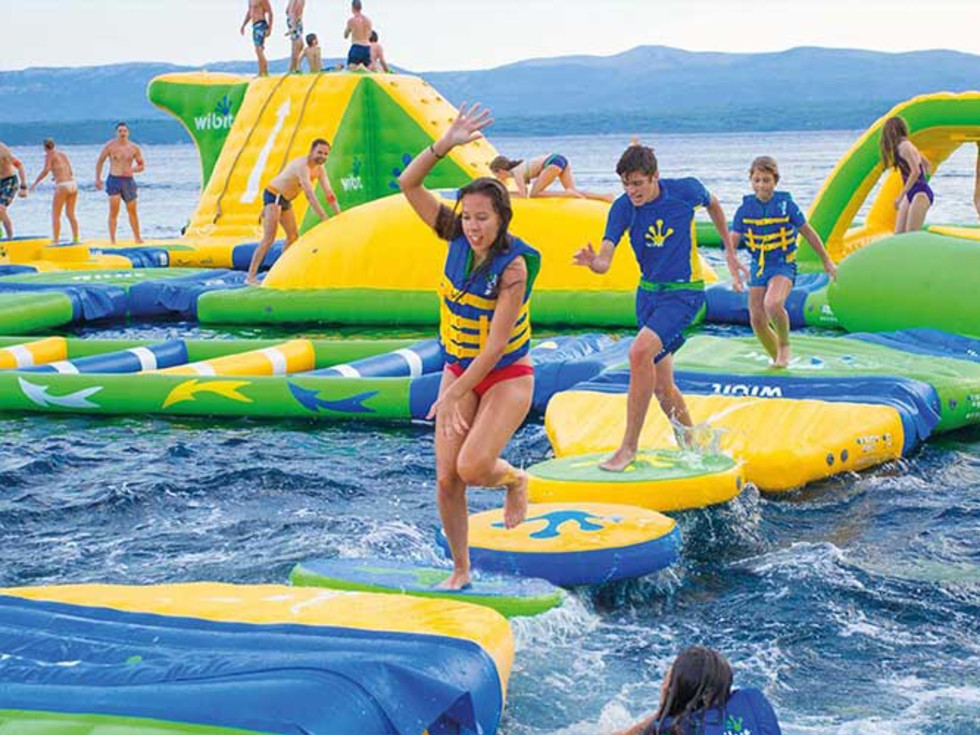WitBit Lake Travis Waterloo Adventures water park floating lake travis