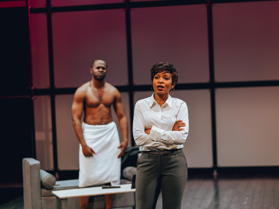Telvin Griffin and Kenneisha Thompson in King Liz at Amphibian Stage Productions
