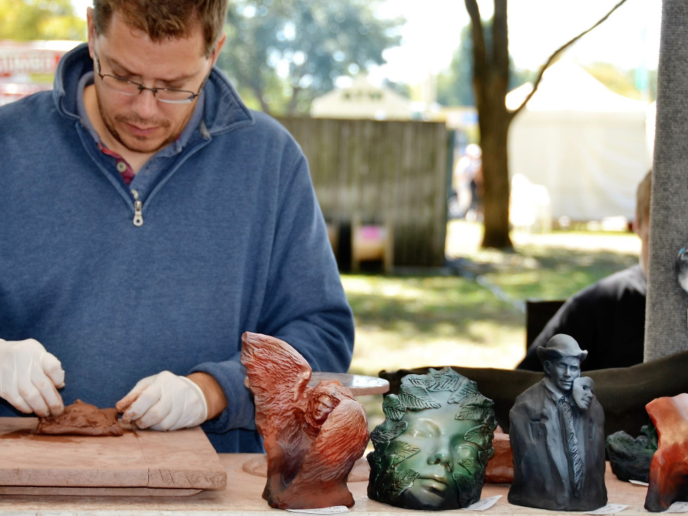 Artist at Huffhines Art Trails