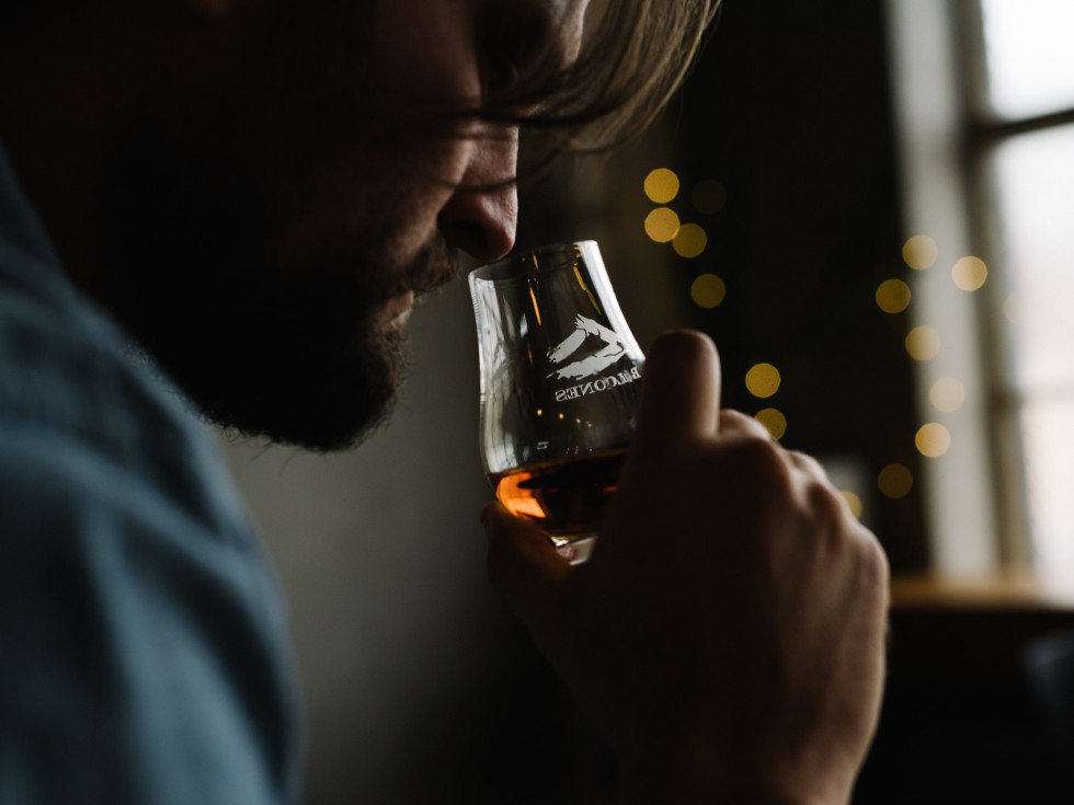 Smelling whiskey