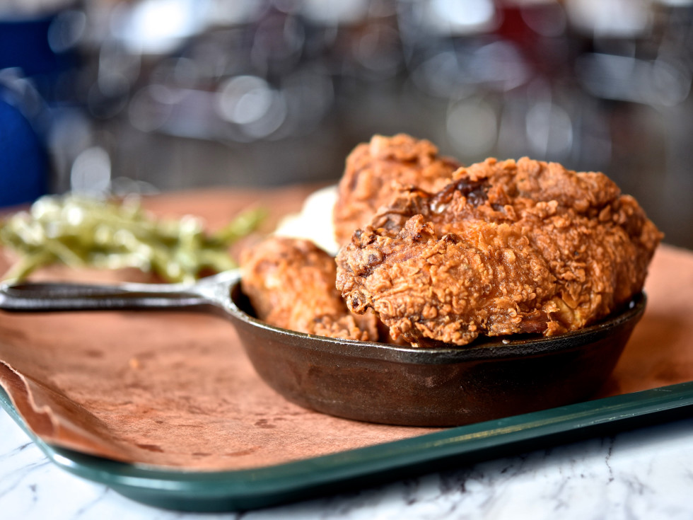 Houston, Killen's BBQ, July 2015, fried chicken