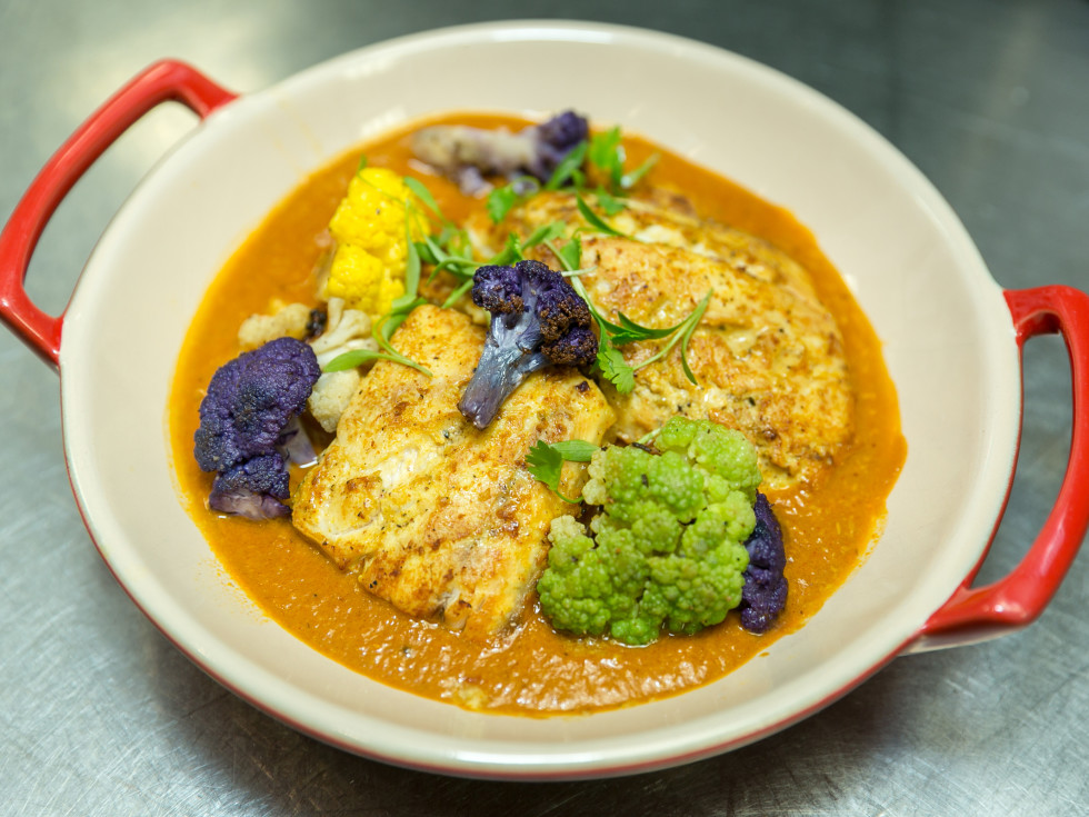 Urban Harvest Sunday Supper 2019 Kiran Verma curry red fish