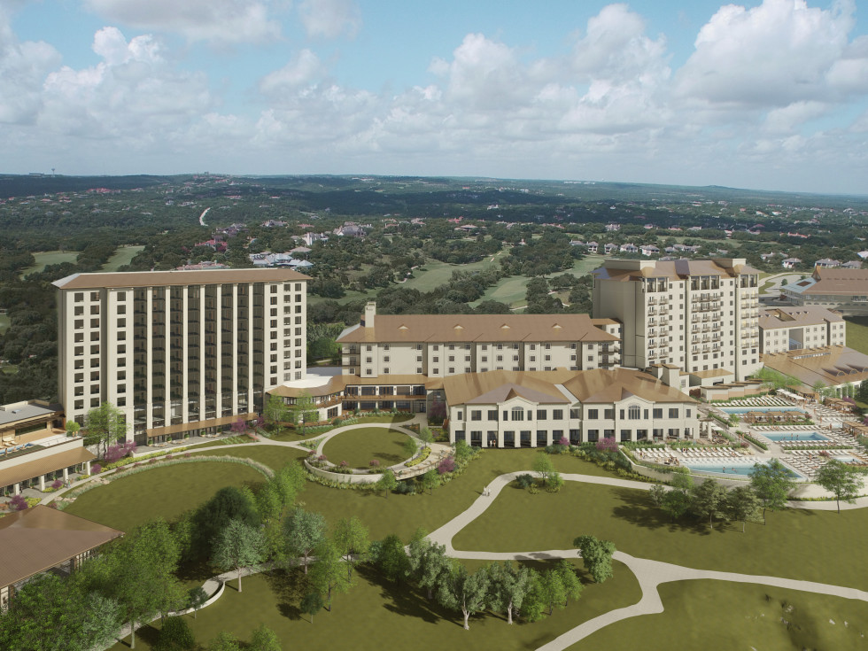 Exterior rendering of Omni Barton Creek Resot