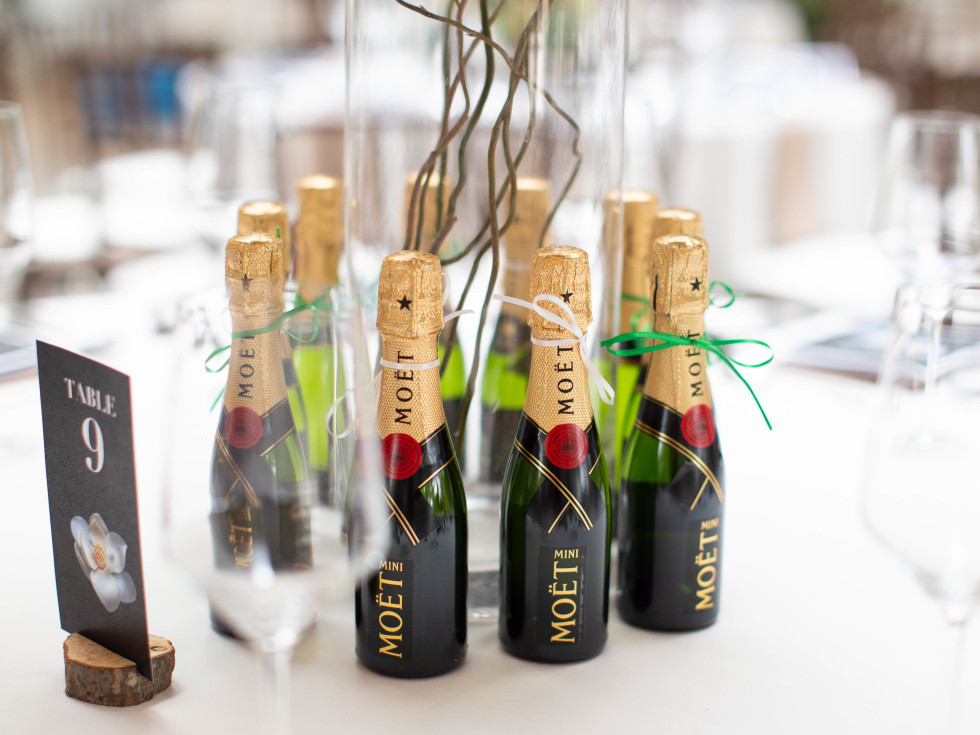 Moet mini champagne bottles