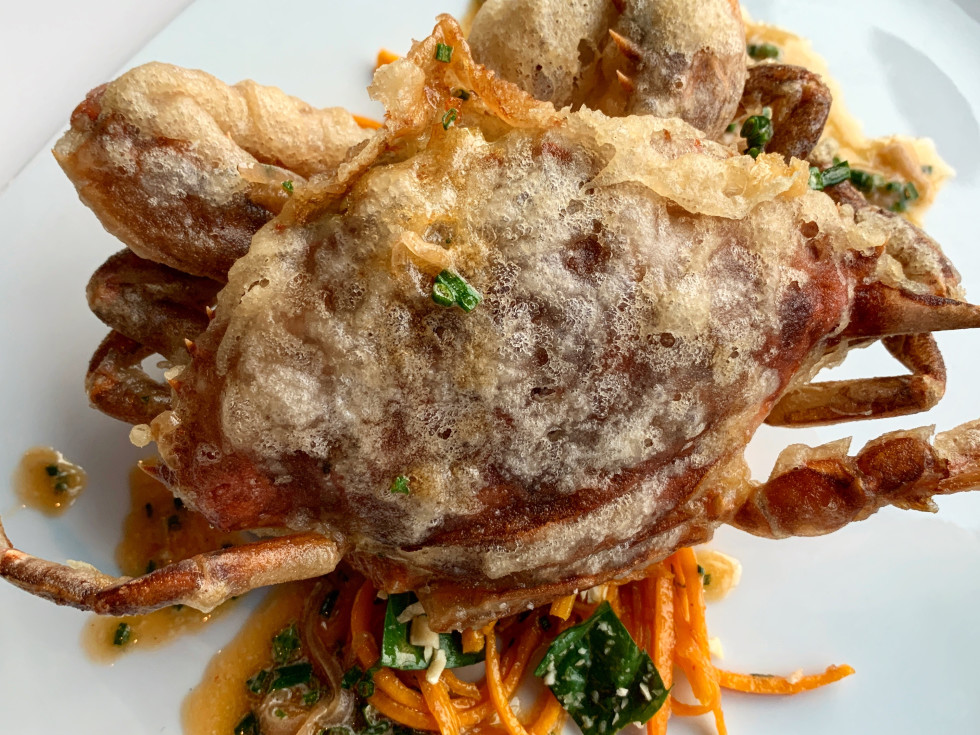 Reef Bryan Caswell tempura soft shell crab
