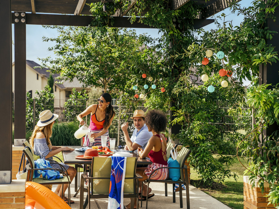 People having a cookout