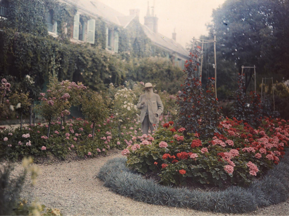 Monet in His Garden at Giverny 1921