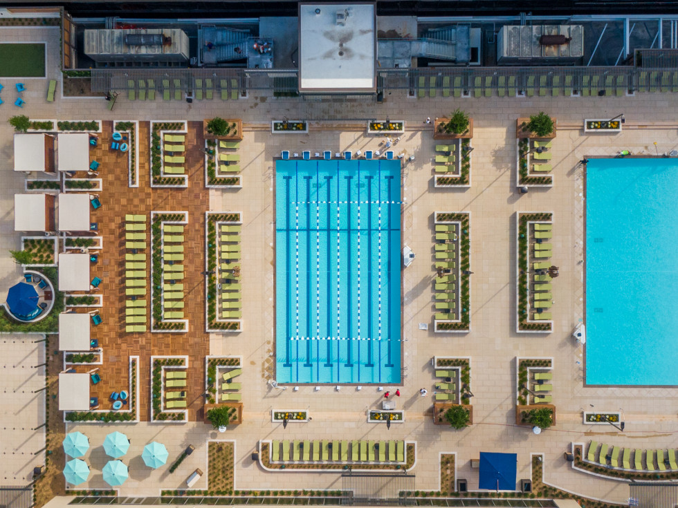 Life Time Greenway Plaza Houston outdoor oasis
