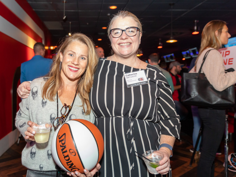 Clint Capela bowling bash 2019 Colleen Amling Cathy Matusow