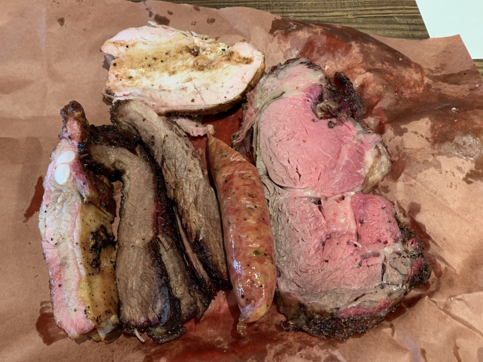 Cooper's Real Pit Bar-B-Que sampler plate