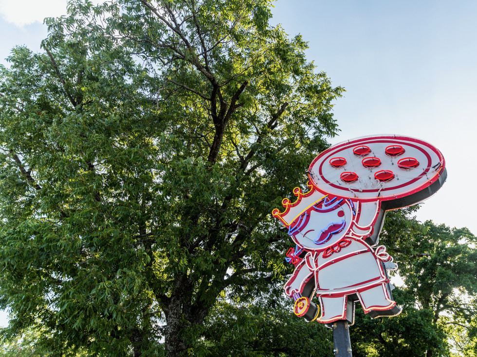 Home Slice Pizza sign