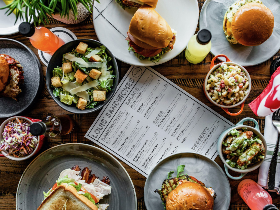 Louie's menu items Riel Restaurant