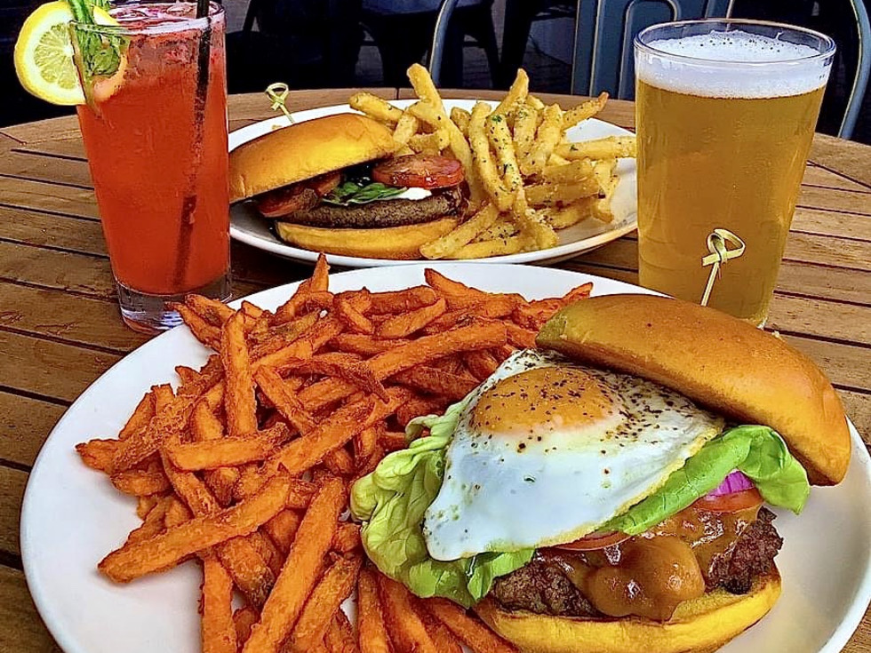 Burgers and fries