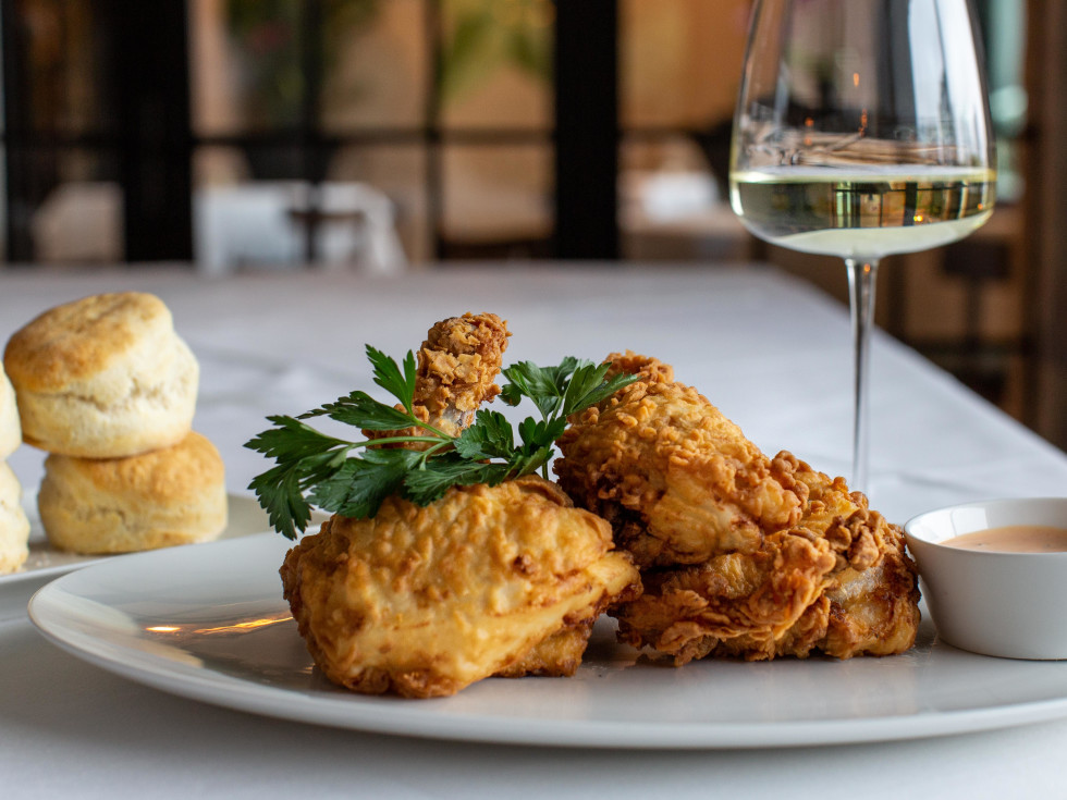 Annie Cafe fried chicken and biscuits