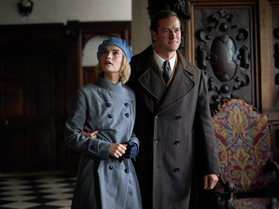 Lily James and Armie Hammer in Rebecca