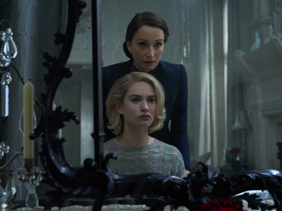 Lily James and Kristin Scott Thomas in Rebecca