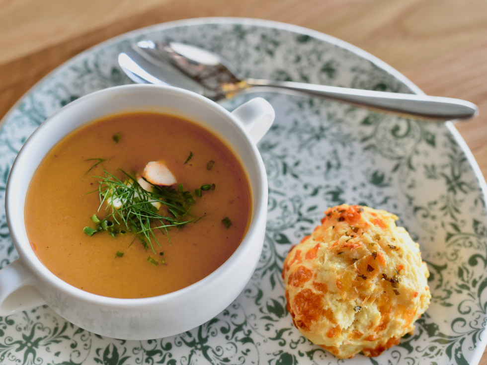Pier 6 Seafood lobster bisque