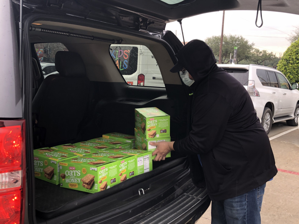 Frost Houston donation drive-through