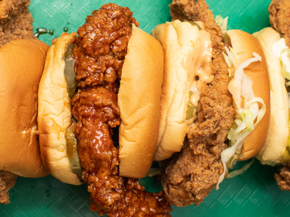 Fuku chicken sandwich sando lineup