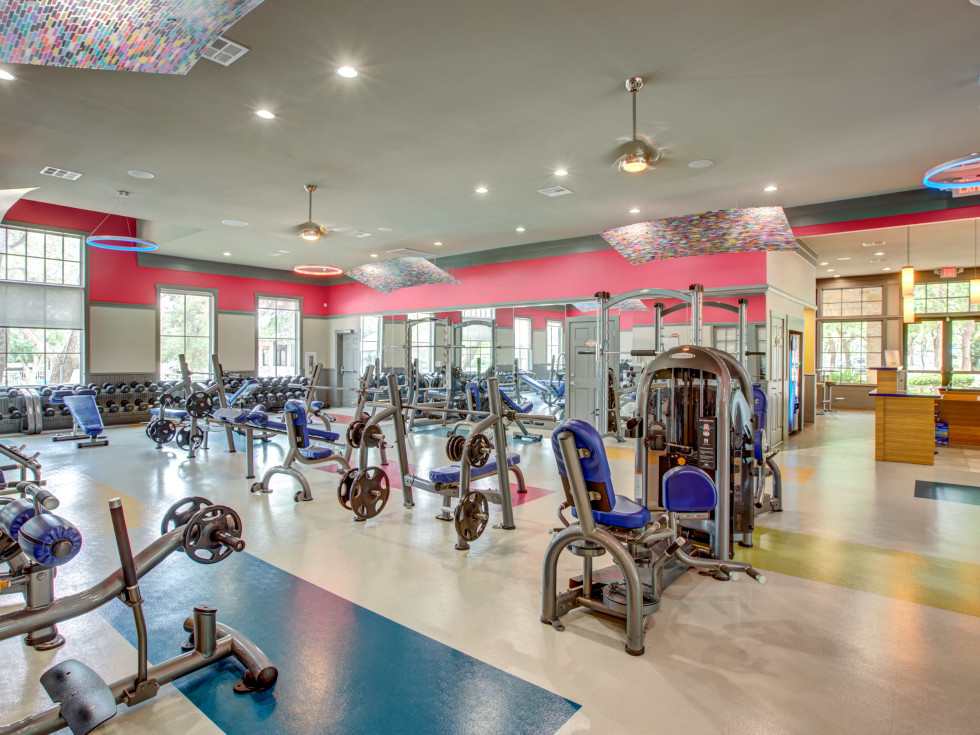 Fitness center at Riata apartments
