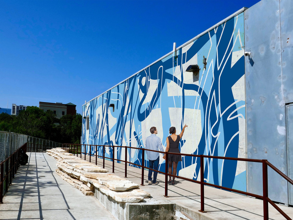 Waterloo Park Mural downtown Austin