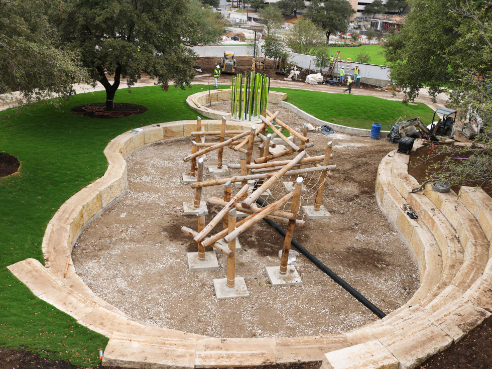 Waterloo Park log jam playscape