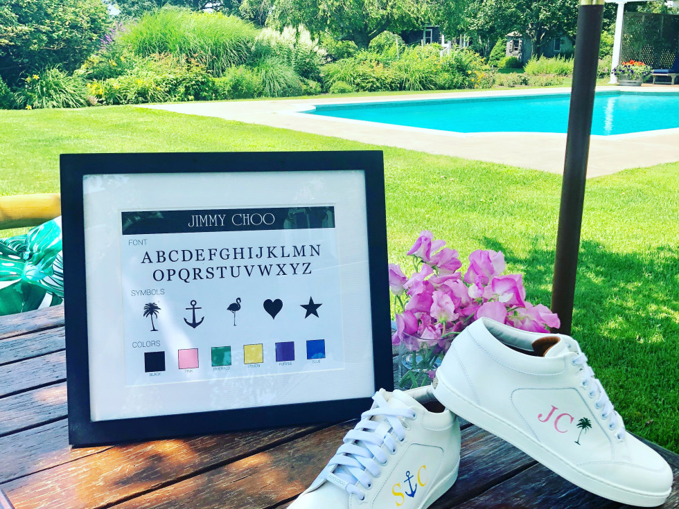 DTLAcustom Tara Martin Jimmy Choo sneakers Hamptons party