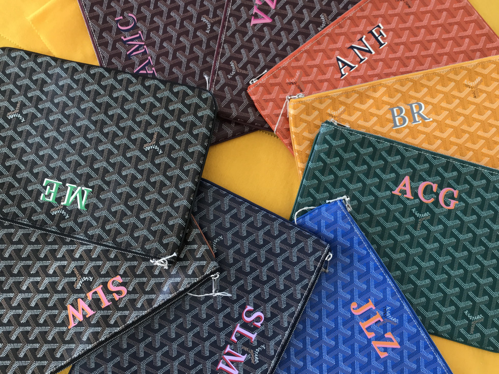 DTLAcustom Tara Martin monograms on Goyard
