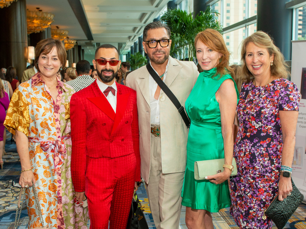 LWI Houston 2021 fashion show luncheon Leigh Smith, Fady Armanious, Ceron, Marsha Finger, Ileana Trevino