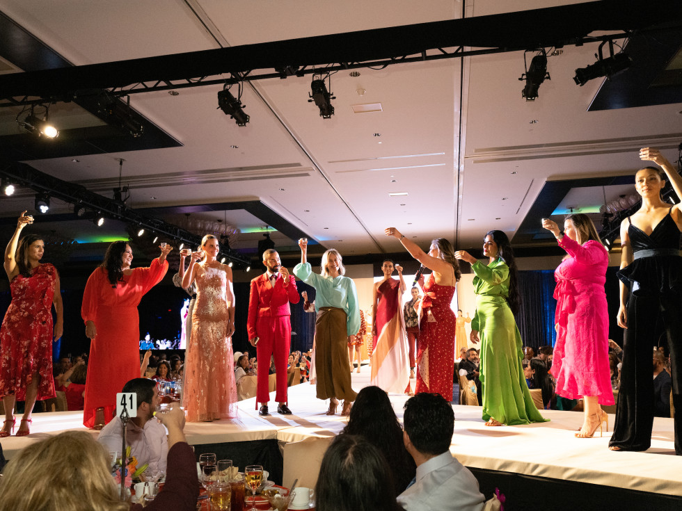 LWI Houston 2021 fashion show luncheon runway toast