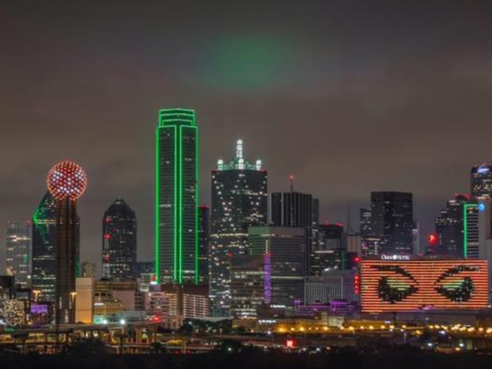 Dallas skyline at Halloween