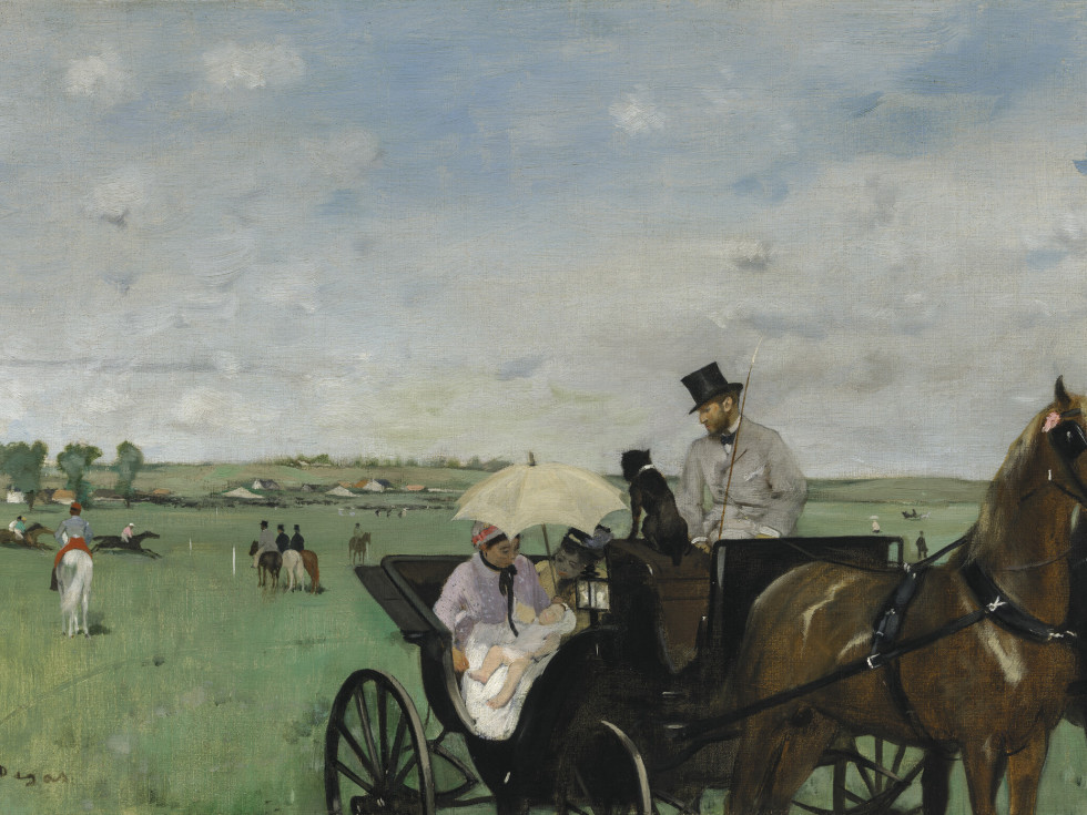 Edgar Degas, At the Races in the Countryside, 1869, oil on canvas, Museum of Fine Arts, Boston, 1931 Purchase Fund.