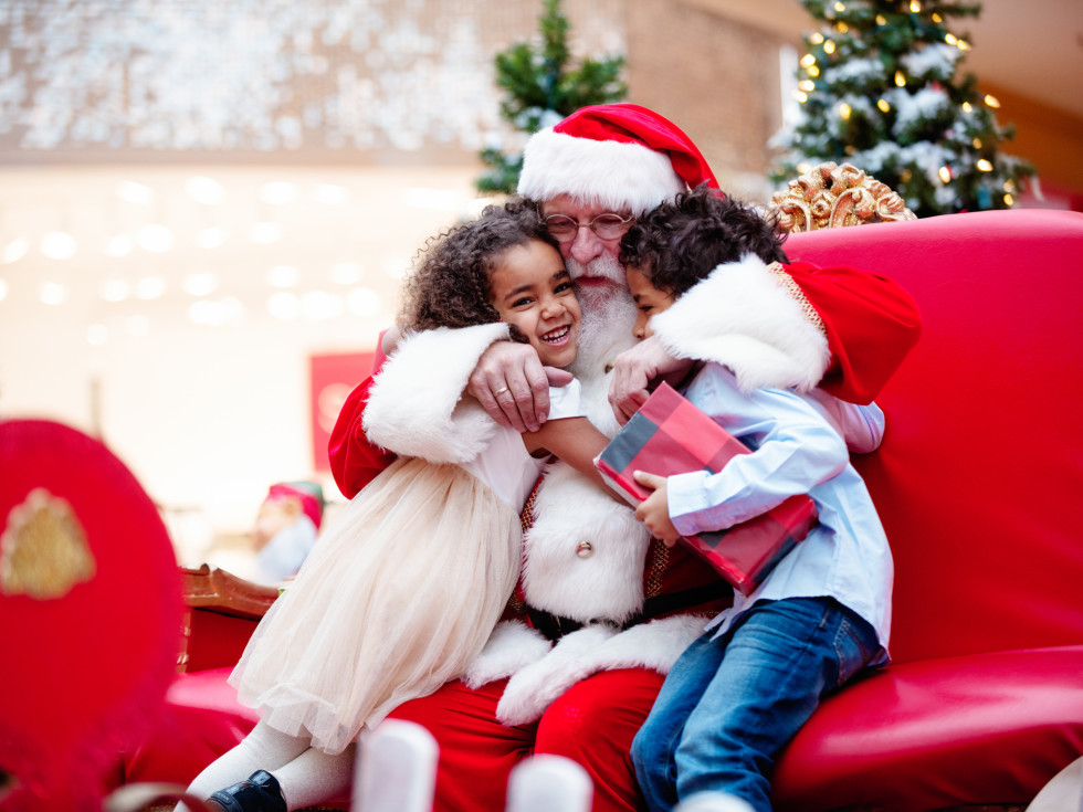 Kids with Santa