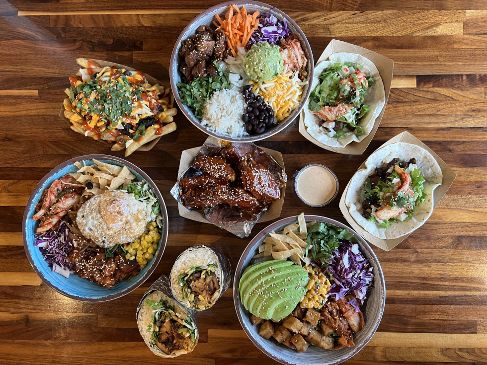 ChiLantro BBQ food spread