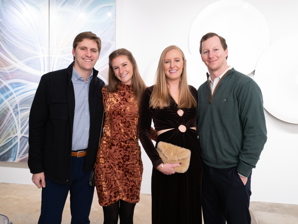 Christopher Martin Gallery Houston opening Thomas Savoie, Audrey Schulz, Maddy and Blake Henningsen