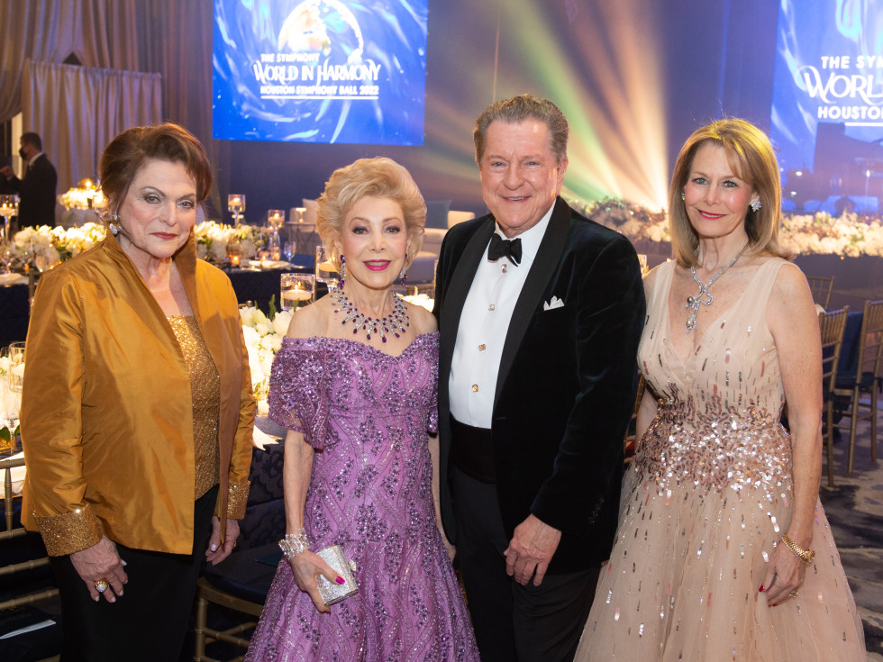 Houston Symphony Ball 2022 Beth Wolff, Margaret Alkek Williams, Bill Stubbs and Cheryl Byington