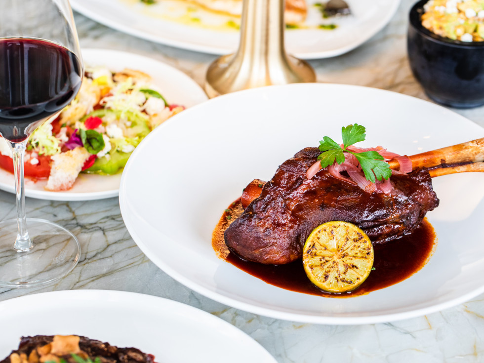 La Colombe d'Or hotel lamb shank barbacoa