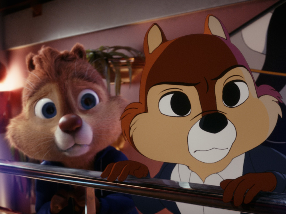 Dale (Andy Samberg) and Chip (John Mulaney) in Chip 'n' Dale: Rescue Rangers