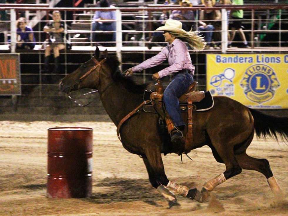 Barrel racing rodeo