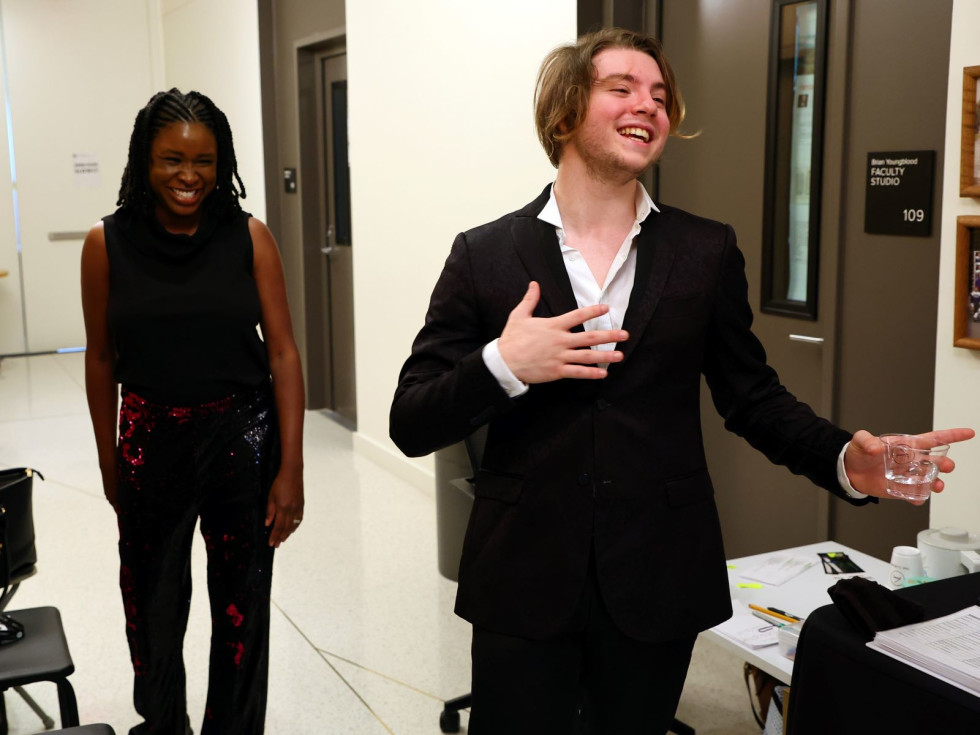 Artina McCain backstage, Cliburn