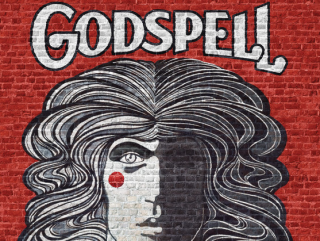 logo for Broadway musical Godspell