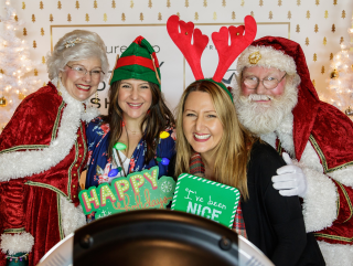 Santa picture, CultureMap Holiday Popup Shop 2017