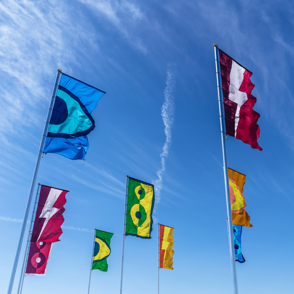 These funky flags fly high above the rest at ACL Fest CultureMap Austin