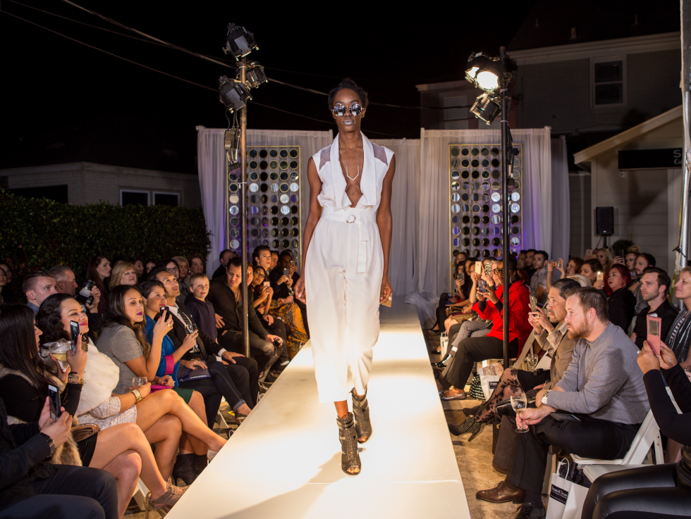 Mondo Guerra event Models from Neal Hamil Agency showcased all white pieces from Mondo Guerra's Spring/Summer Collection.
