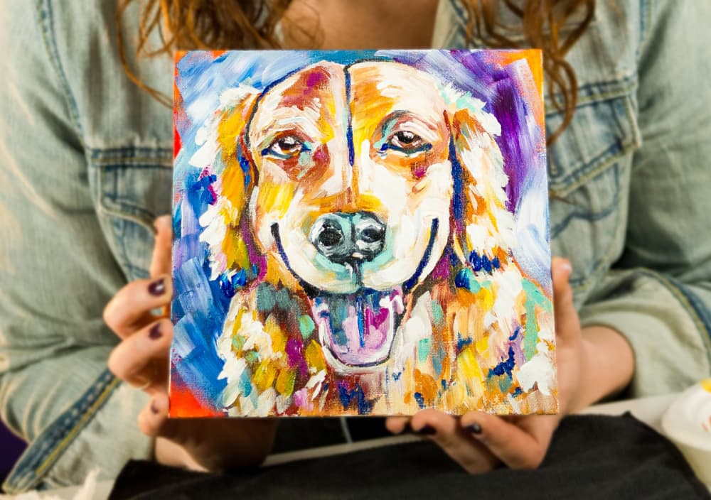Acrylic Pets: Impressionist-Style Dog