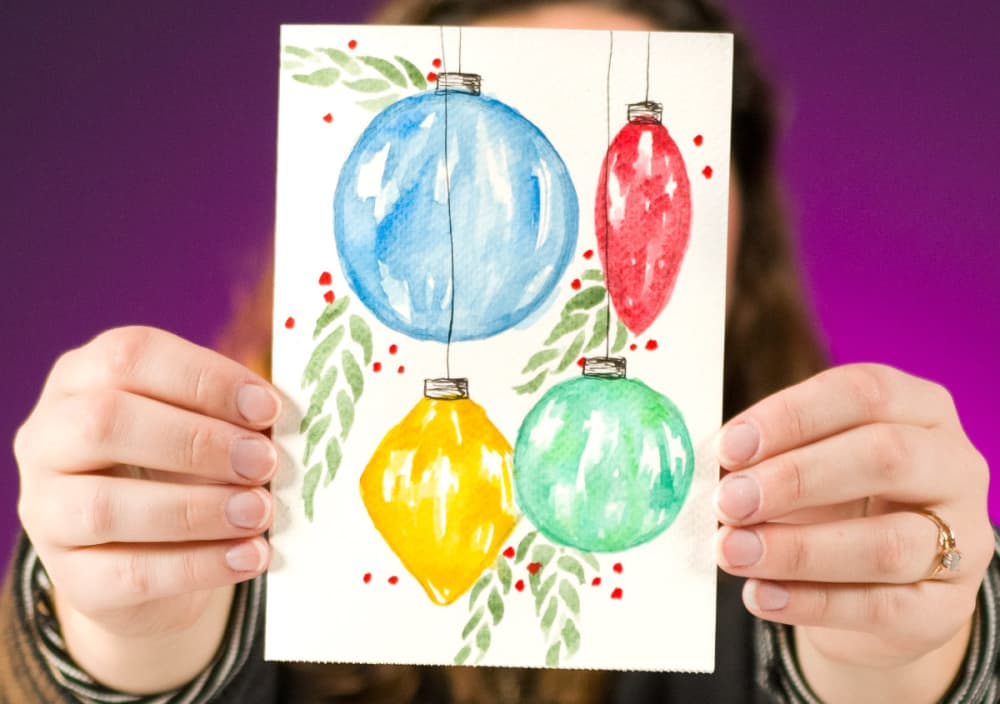 DIY Greeting Card: Holiday Ornaments