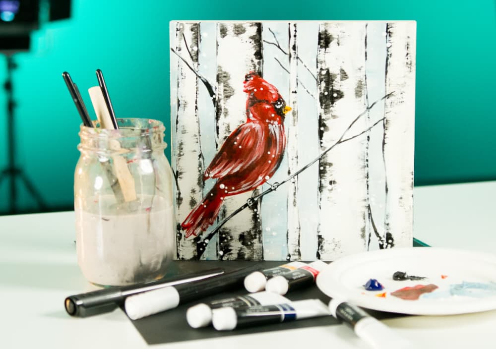 Winter Cardinal Home Decor