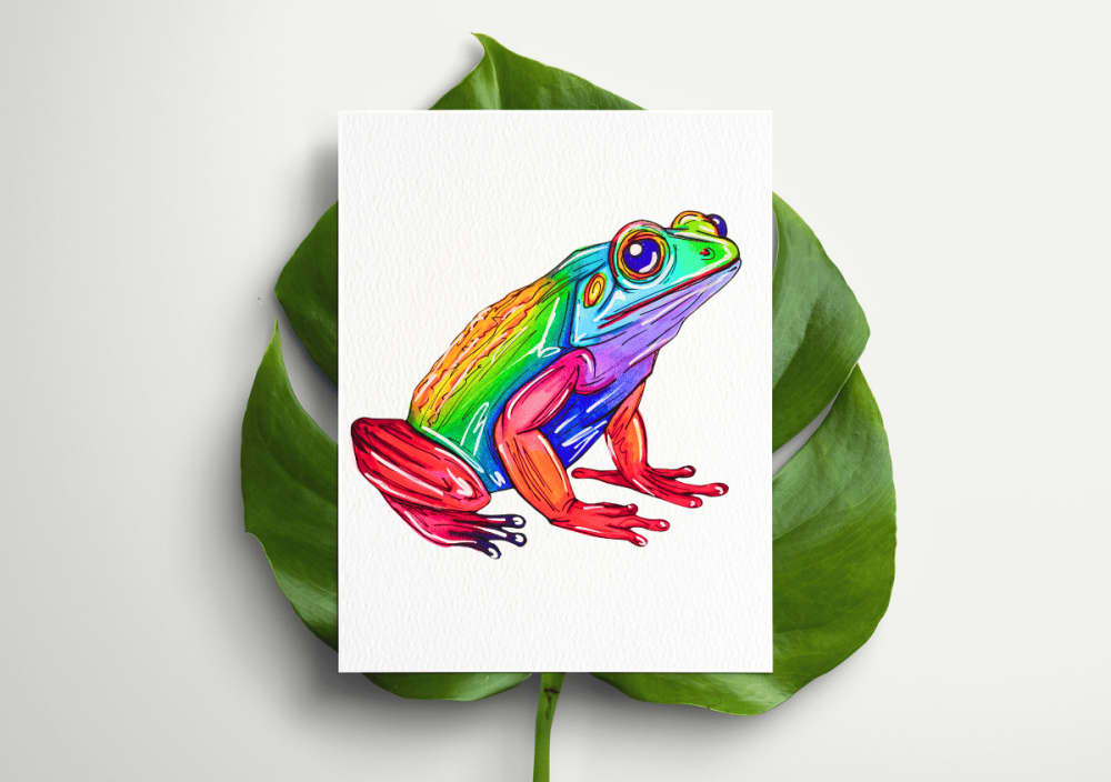 Live Replay: Leap Day Abstract Frog Art