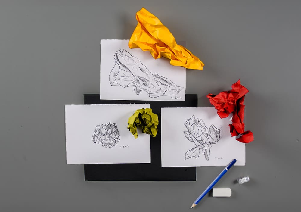 Master Observational Drawing - Crumpled Paper - Cupixel
